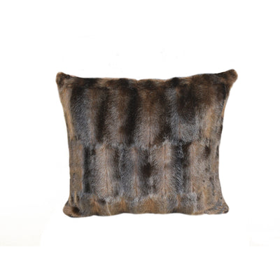 Fur Pillow 'Luxe Mink Brown'