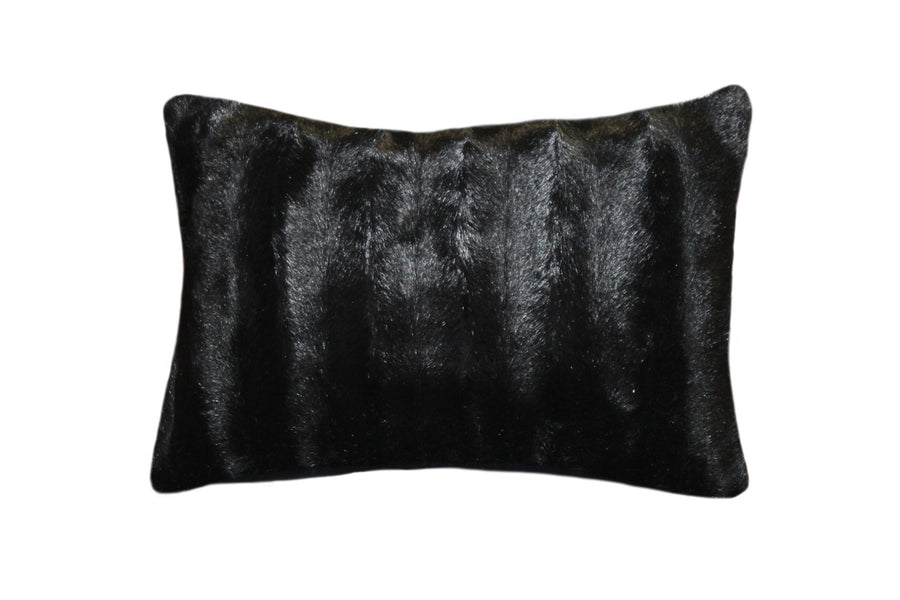 Fur Pillow 'Luxe Mink Black'