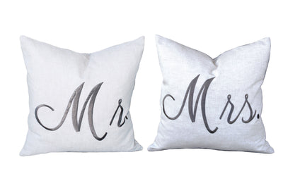 Mr. Mrs. Wedding Anniversary Pillows * CUSTOMIZABLE *