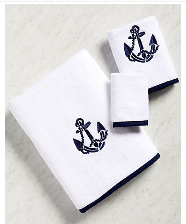Nautical bath towels store