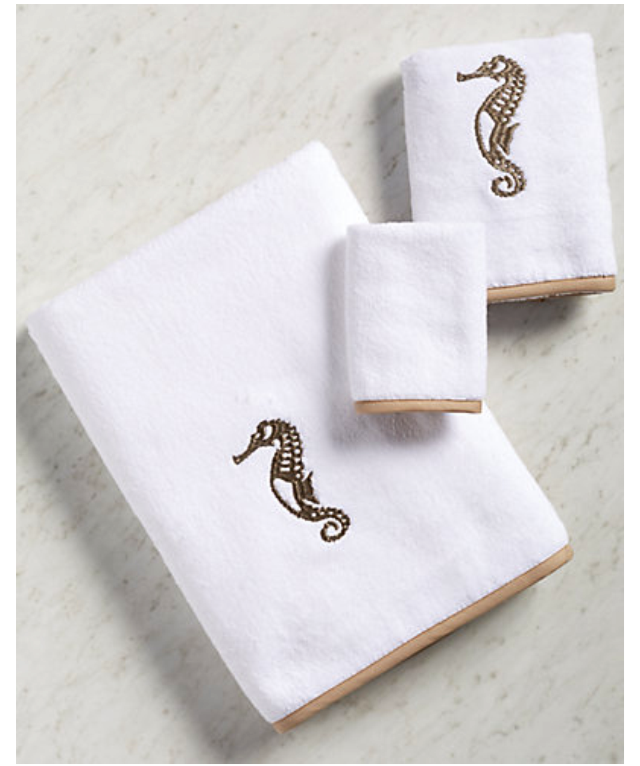 Nautical Knot Embroidered Towels