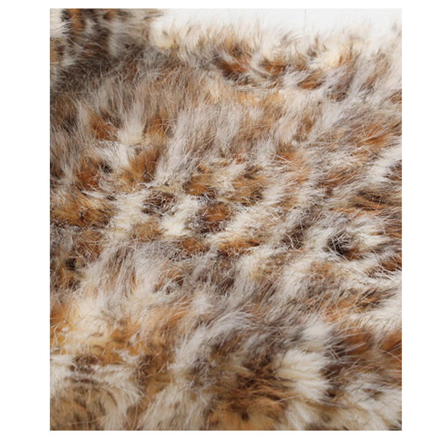 Fur Throw 'Eyelash Leopard Pearl'