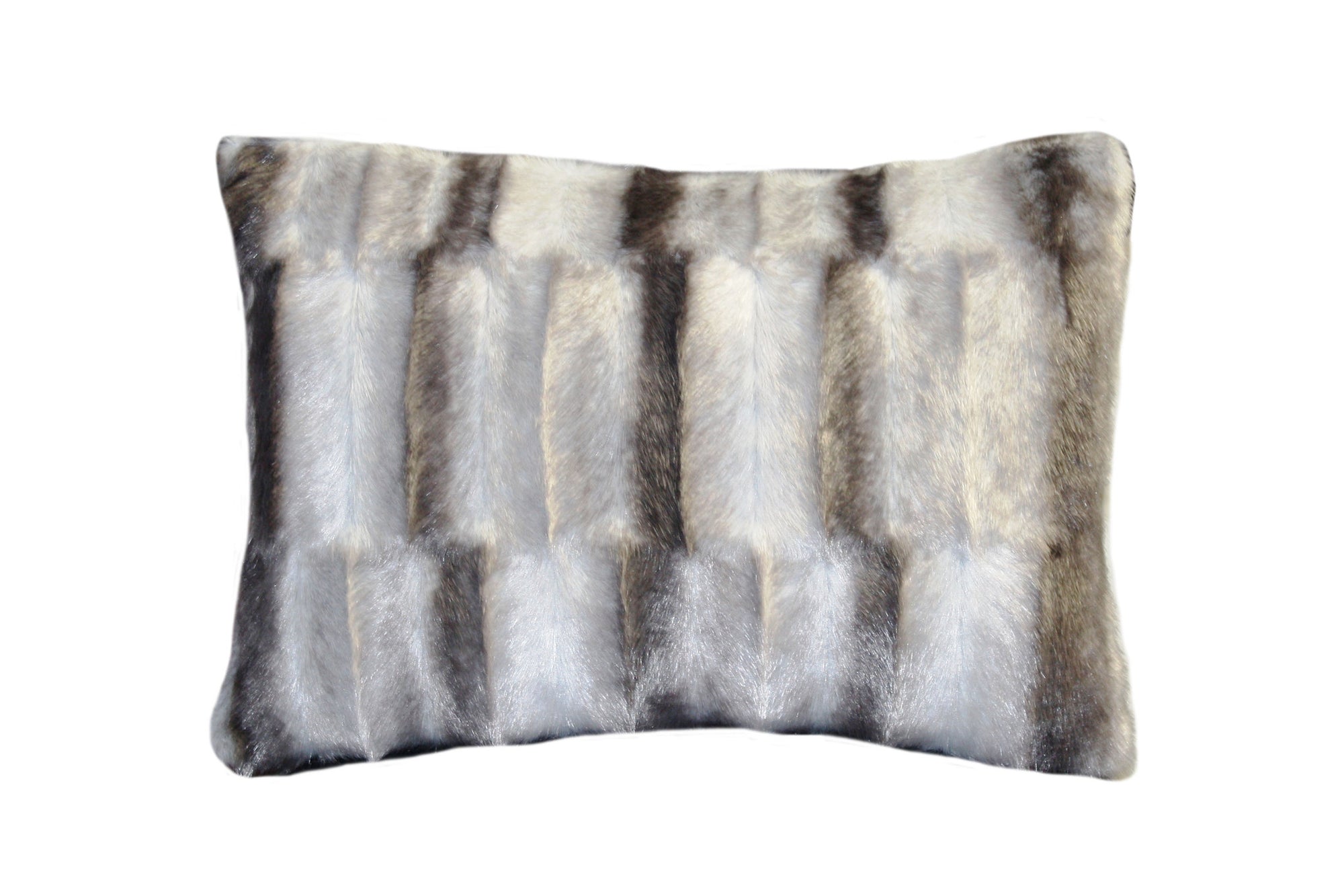 Silver 2025 fur pillow
